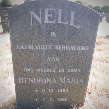 NELL Hendrina Maria 1903-1980
