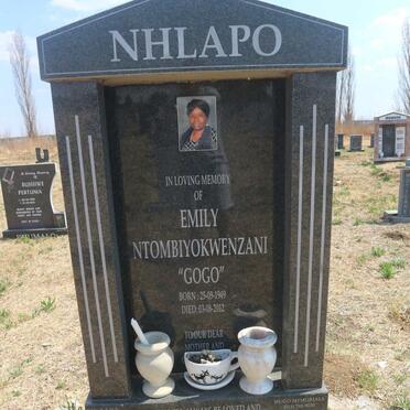 NHLAPO Emily Ntombiyokwenzani 1949-2012