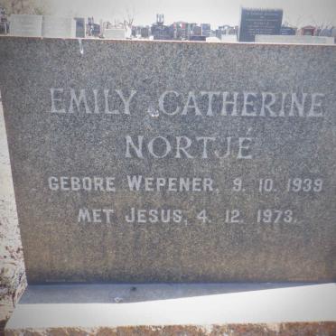 NORTJÉ Emily Catherine nee WEPENER 1939-1973