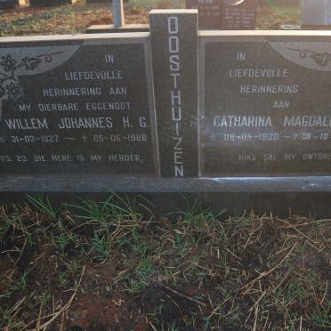 OOSTHUIZEN Willem Johannes H.G. 1927-1988 &amp; Catharina Magdalena 1930-2007