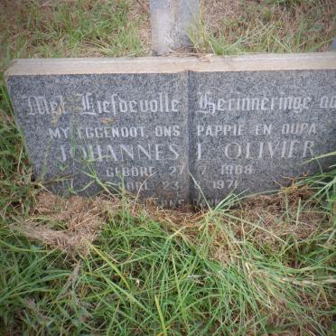 OLIVIER Johannes L. 1908-1931 &amp; Elizabeth A. 1910-1996