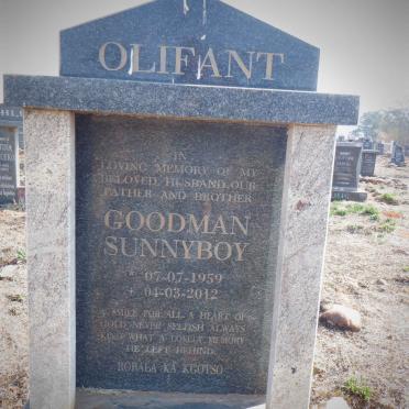 OLIFANT Goodman Sunnyboy 1959-2012