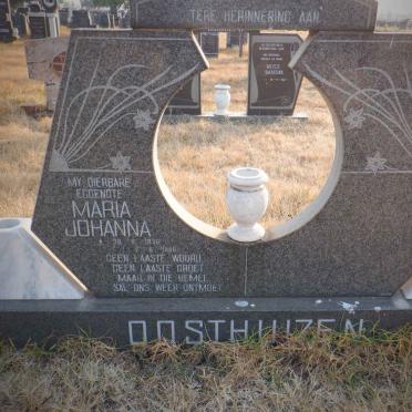OOSTHUIZEN Maria Johanna 1938-1986