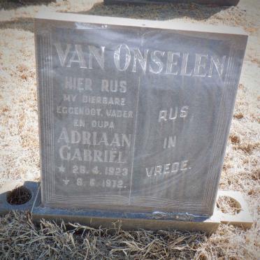 ONSELEN Adriaan Gabriël, van 1923-1972