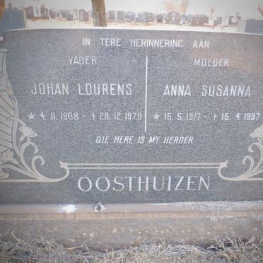 OOSTHUIZEN Johan Lourens 1908-1970 &amp; Anna Susanna 1917-1997