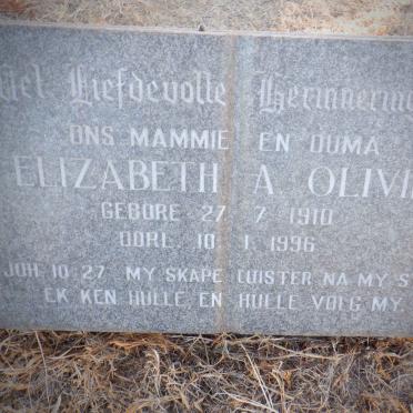 OLIVIER Elizabeth A. 1910-1996