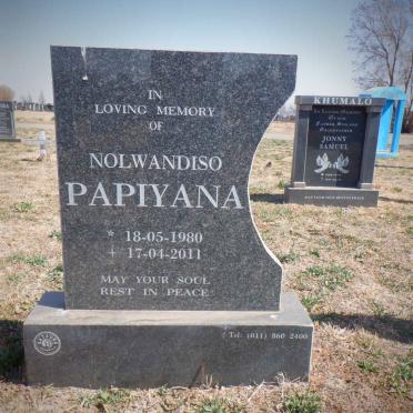 PAPIYANA Nolwandiso 1980-2011