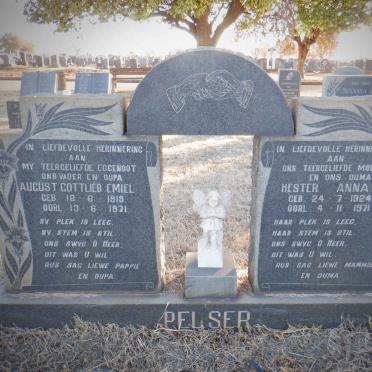 PELSER August Gottlieb Emiel 1918-1971 &amp; Hester Anna 1924-1971