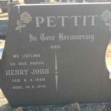 PETTIT Henry John 1940-1974