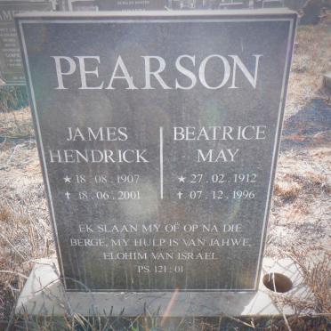 PEARSON James Hendrick 1907-2001 &amp; Beatrice May 1912-1996