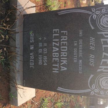 PELZER Fredrika Elizabeth 1954-1990