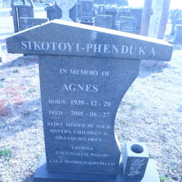 PHENDUKA Agnes, SIKOTOYI- 1939-2001