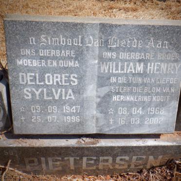 PIETERSEN Delores Sylvia 1947-1996 :: PIETERSEN William Henry 1968-2002