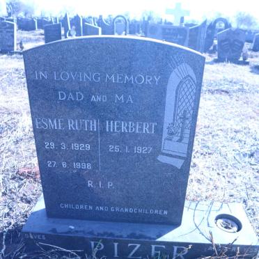 PIZER Herbert 1927- &amp; Esme Ruth 1929-1998