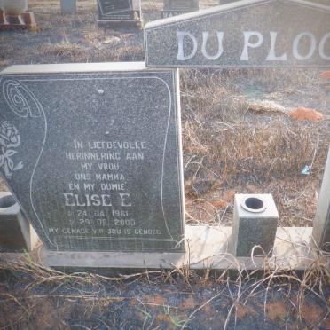 PLOOY Elise E., du 1961-2000