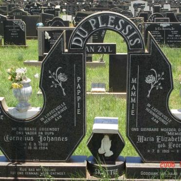 PLESSIS Cornelius Johannes, du 1908-1984 &amp; Maria Elizabeth Francina LEONARD 1915-1990