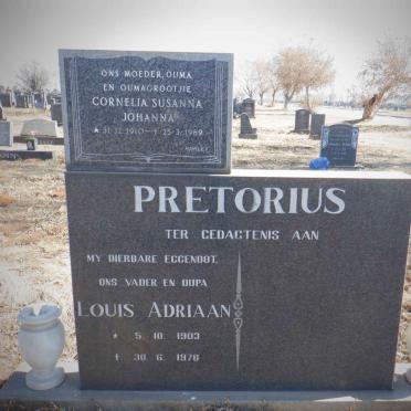 PRETORIUS Louis Adriaan 1903-1978 &amp; Cornelia Susanna Johanna 1910-1989