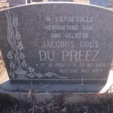 PREEZ Jacobus Gous, du 1938-1988