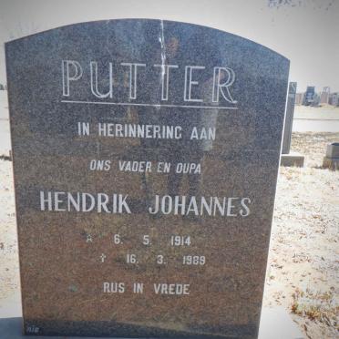 PUTTER Hendrik Johannes 1914-1989