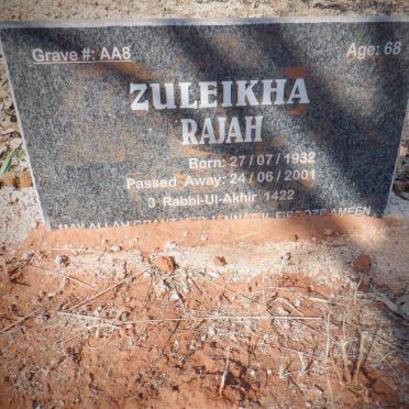 RAJAH Zuleikha 1932-2001