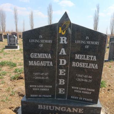 RADEBE Gemina Magauta 1977-2010 :: RADEBE Meleta Roselina 1947-2020