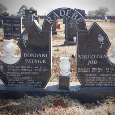 RADEBE Vikizitha Job 1949-2002 :: RADEBE Bongani Patrick 1973-2002