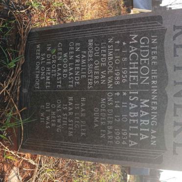 REYNEKE Maria Isabella 1934-1999 :: REYNEKE Gideon Machiel 1956-1988