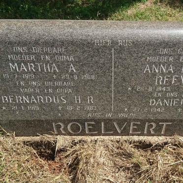ROELVERT Bernardus H.R. 1919-1983 &amp; Martha A. 1919-1968