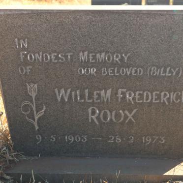 ROUX Willem Frederick 1903-1973