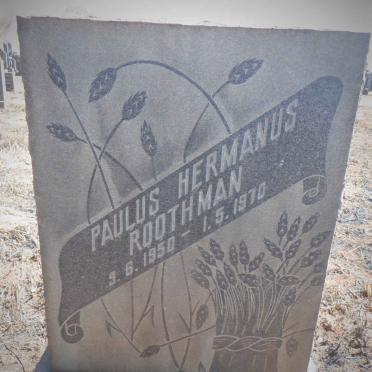 ROOTHMAN Paulus Hermanus 1950-1970