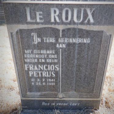 ROUX Francois Petrus, le 1941-1981