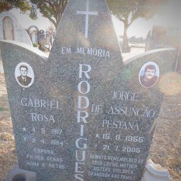 RODRIGUES Gabriel Rosa 1917-1984 :: RODRIGUES Jorge De Assuncao Pestana 1955-2005