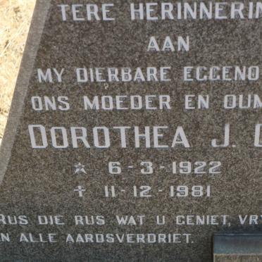 ROETS Dorothea J.C. 1922-1981