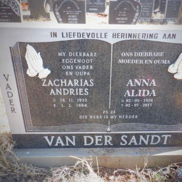 SANDT Zacharias Andries, van der 1923-1984 &amp; Anna Alida 1926-2017