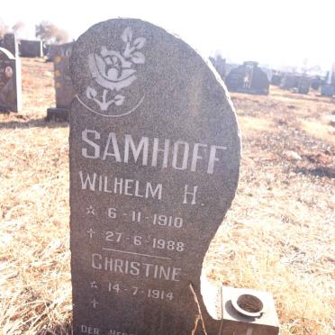 SAMHOFF Wilhelm H. 1910-1988 &amp; Christine 1914-