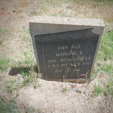 SCHALKWYK Maria C.S., van 1897-1970