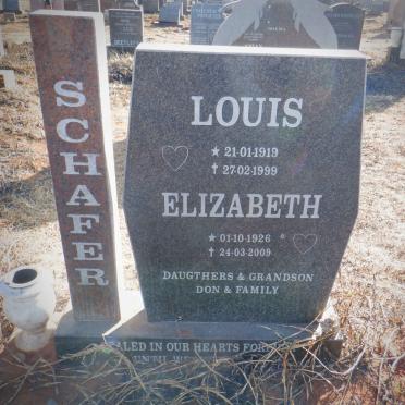 SCHAFER Louis 1919-1999 &amp; Elizabeth 1926-2009