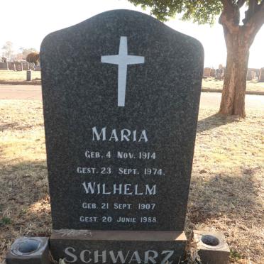 SCHWARZ Wilhelm 1907-1988 &amp; Maria 1914-1974