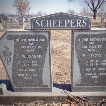 SCHEEPERS S. 1919-1998 &amp; S.M. 1926-1994