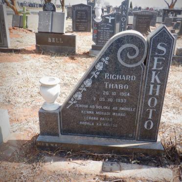 SEKHOTO Richard Thabo 1954-1993