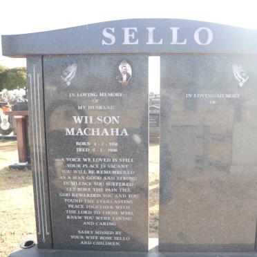 SELLO Wilson Machaha 1951-1998