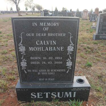 SETSUMI Calvin Mohlabane 1953-2000 