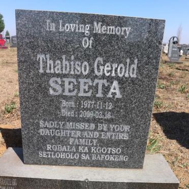 SEETA Thabiso Gerold 1977-2009
