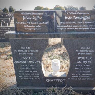 SEYFFERT Juliana 1940-2018 :: SEYFFERT Andre Anton 1962-2018 :: SEYFFERT Wouter Andrew 1960-1989