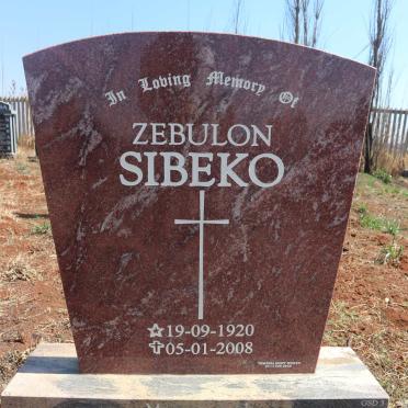 SIBEKO Zebulon 1920-2008