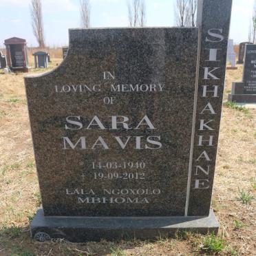 SIKHAKHANE Sara Mavis 1940-2012