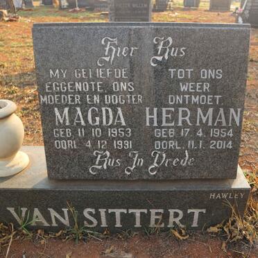 SITTERT Herman, van 1954-2014 &amp; Magda 1953-1991