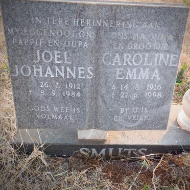 SMUTS Joel Johannes 1912-1984 &amp; Caroline Emma 1916-1998