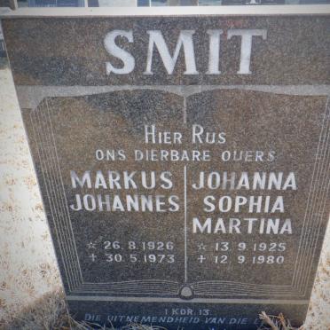 SMIT Markus Johannes 1926-1973 &amp; Johanna Sophia Martina 1925-1980