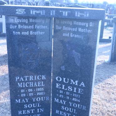 SMITH Elsie 1923-2014 :: SMITH Patrick Michael 1955-2003